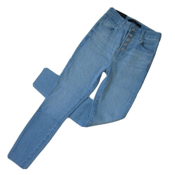 NWT J Brand Lillie High Rise Crop Skinny in Cloudy Eco Wash Stretch Jeans 29 - Picture 1 of 4